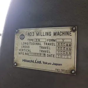 HITACHI　ひざ型フライス盤
