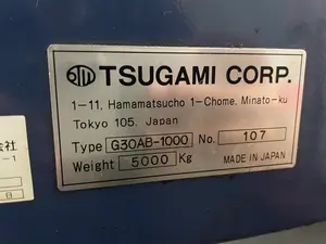 ツガミ　円筒研削盤　G30AB-1000