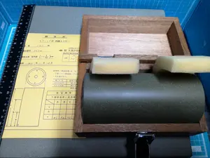 セラミック円筒スコヤ150㎜＋セラミック定盤セット