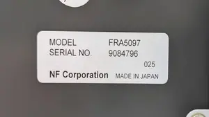 FRA5097 [校正試験成績書付] 周波数特性分析器　エヌエフ回路設計ブロック 9084796