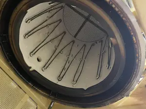 電気炉　倒立型減圧仮焼炉