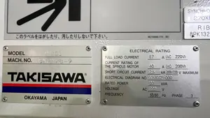 TAKISAWA  平行2主軸 CNC旋盤